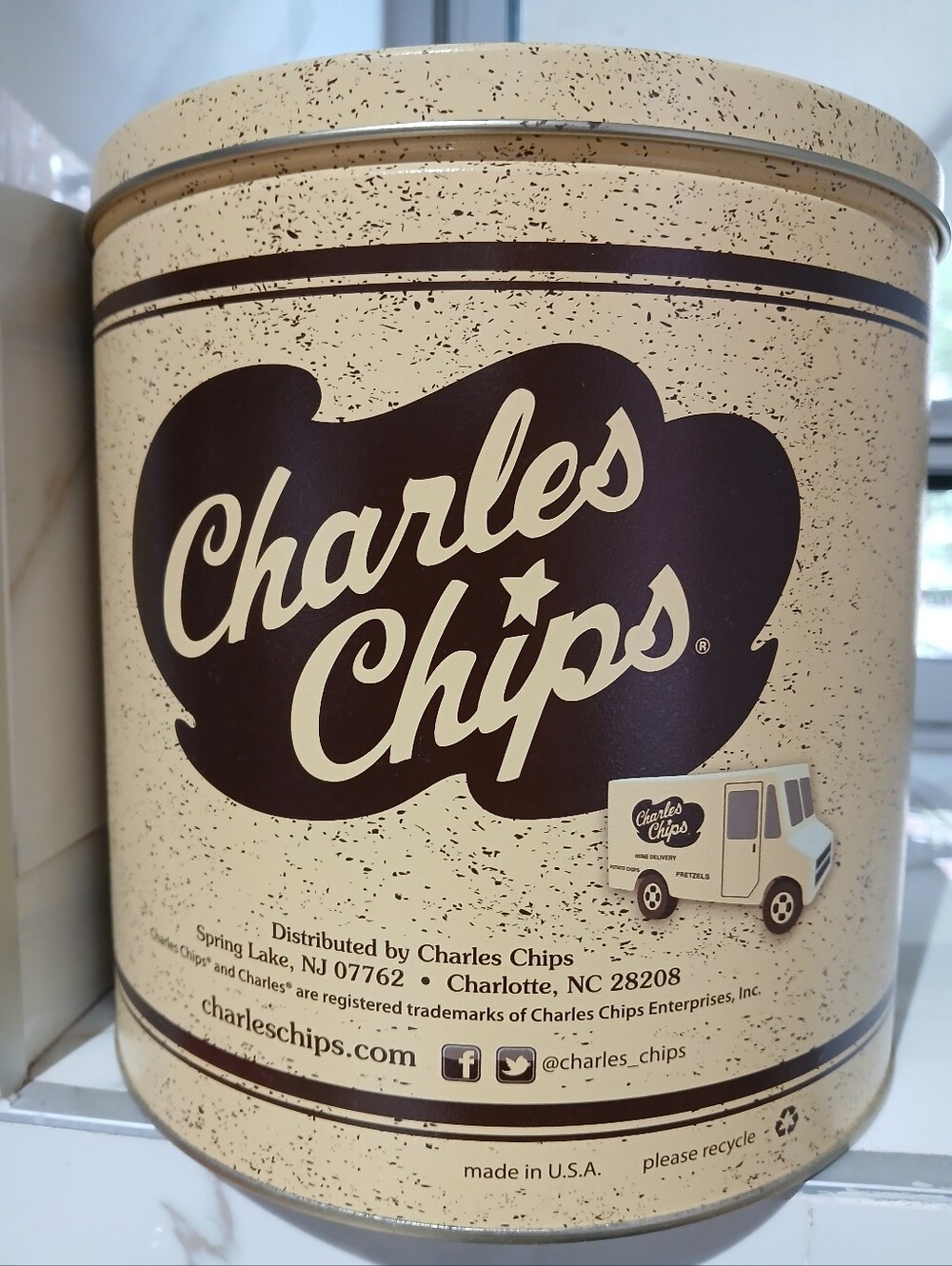 Charles Chips Potato Chip Tin